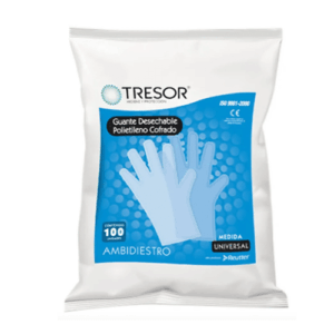 GUANTES TRESOR - POLIETILENO COFRADO 100 UNID/10